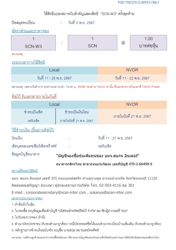 SCN W31